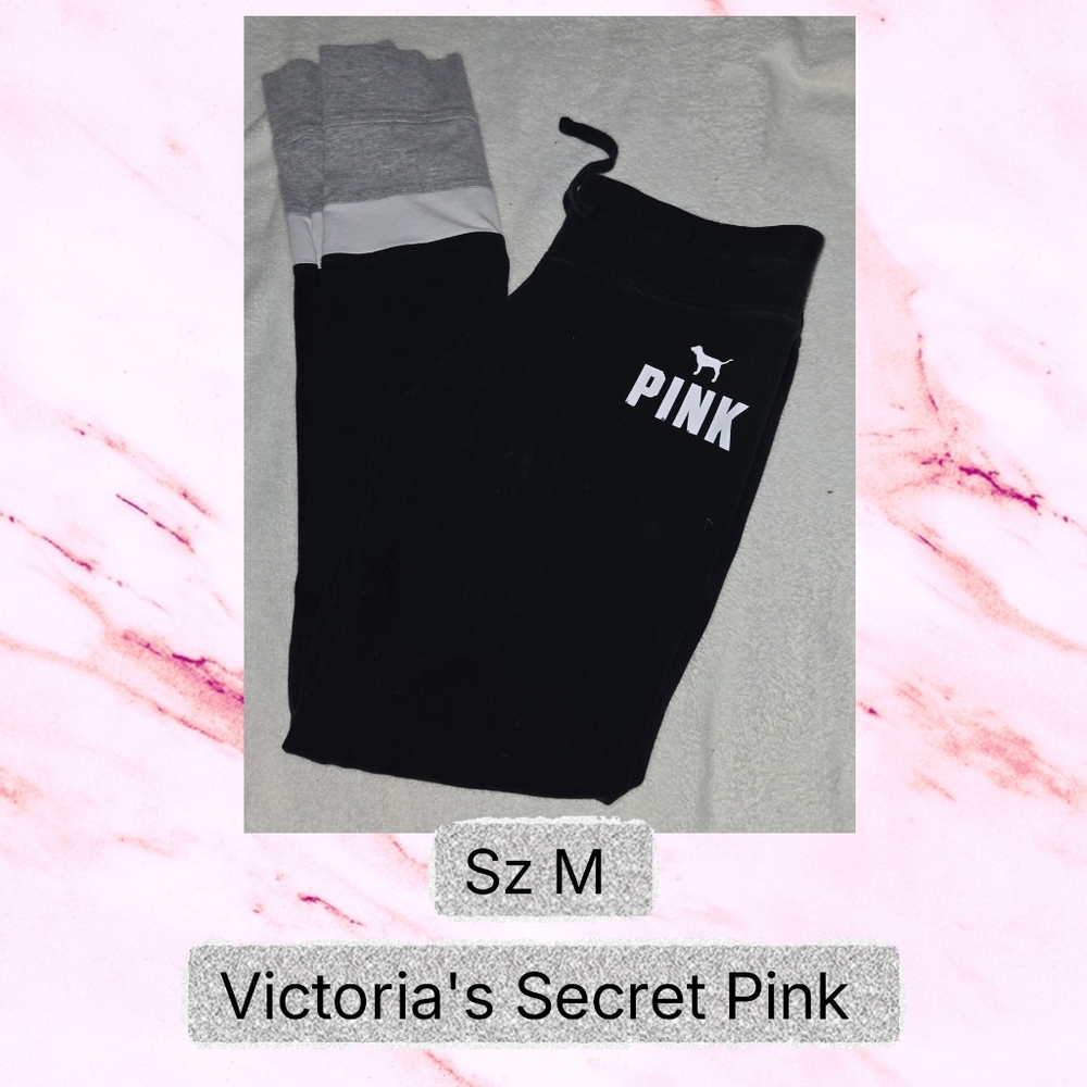 PINK Victoria's Secret Black and Gray Leggings